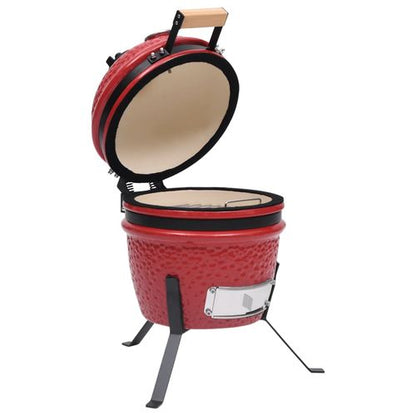 vidaXL 2 - in - 1 Kamado Grill & Smoker - Ceramic, 56 cm Black Beauty! - plants - express.com