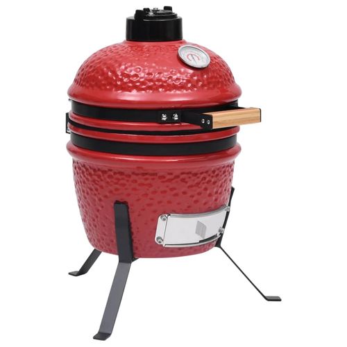 vidaXL 2 - in - 1 Kamado Grill & Smoker - Ceramic, 56 cm Black Beauty! - plants - express.com
