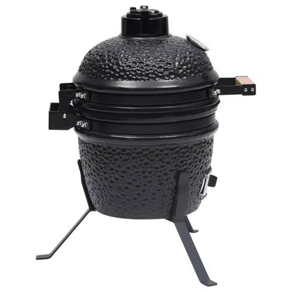 vidaXL 2 - in - 1 Kamado Grill & Smoker - Ceramic, 56 cm Black Beauty! - plants - express.com