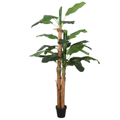 vidaXL Artificial Banana Tree 9 Leaves 120 cm Green - plants - express.com