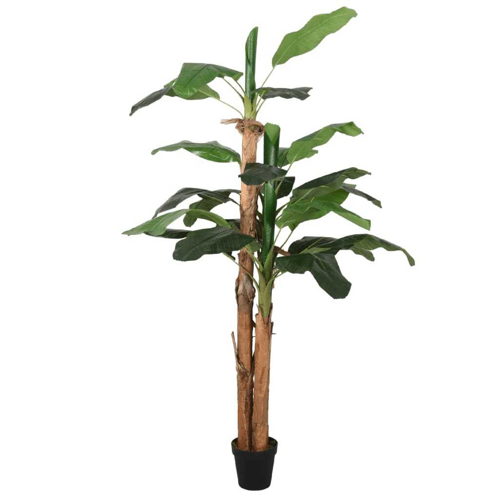 vidaXL Artificial Banana Tree 9 Leaves 120 cm Green - plants - express.com