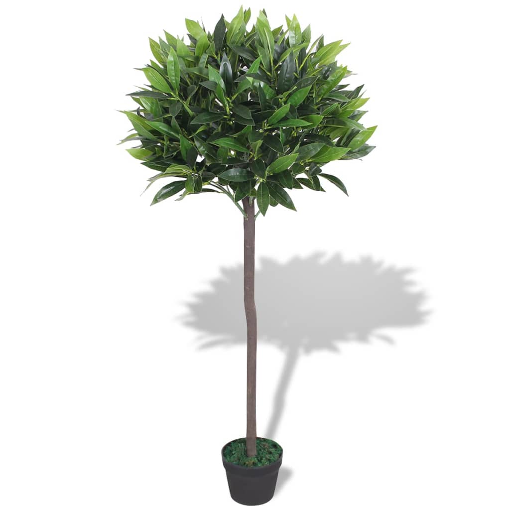 vidaXL Artificial Bay Tree Plant with Pot 125 cm Green - plants - express.com
