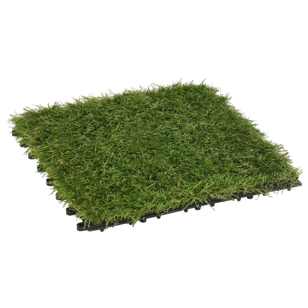 vidaXL Artificial Grass Tiles 11 pcs Green 30x30 cm - plants - express.com