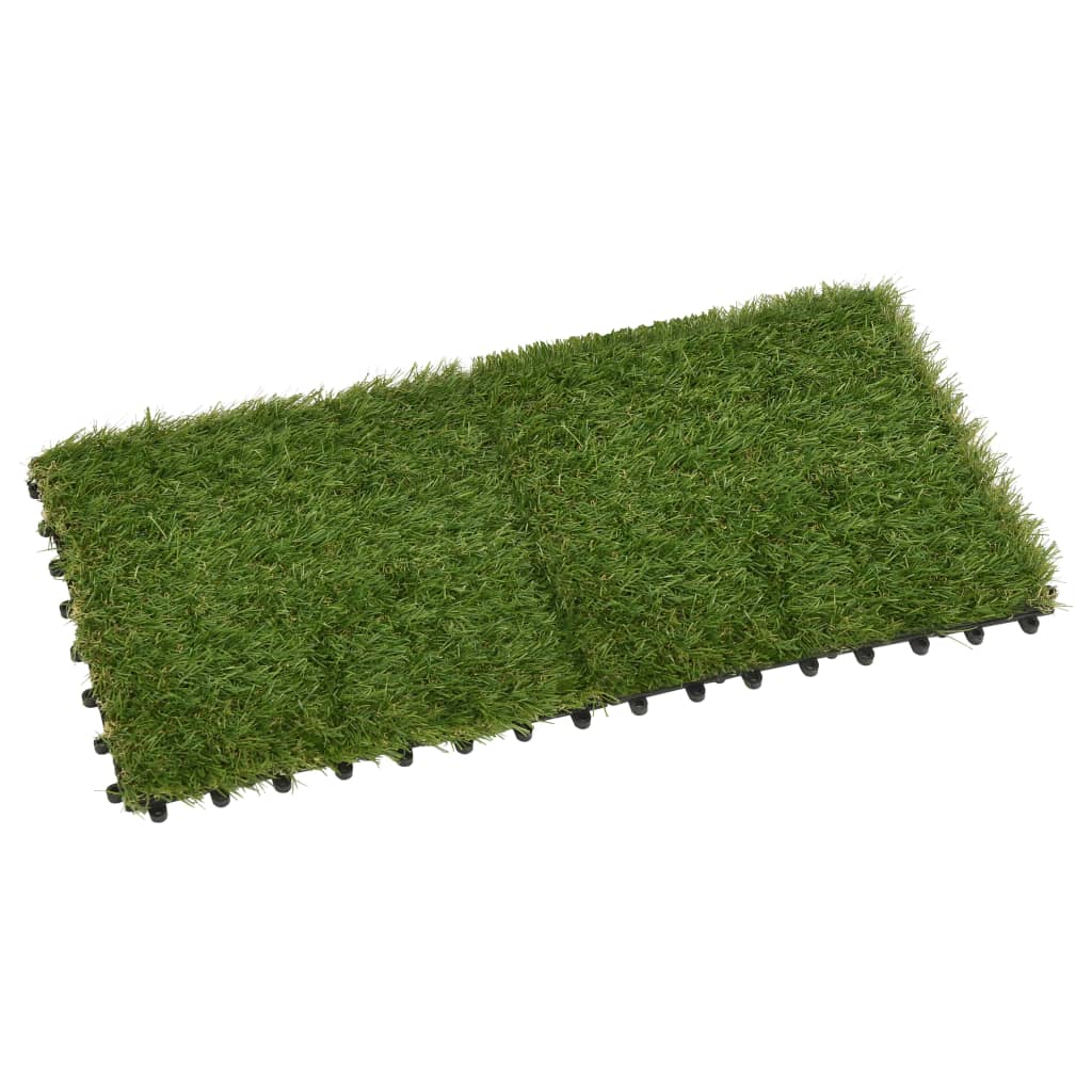 vidaXL Artificial Grass Tiles 11 pcs Green 30x30 cm - plants - express.com