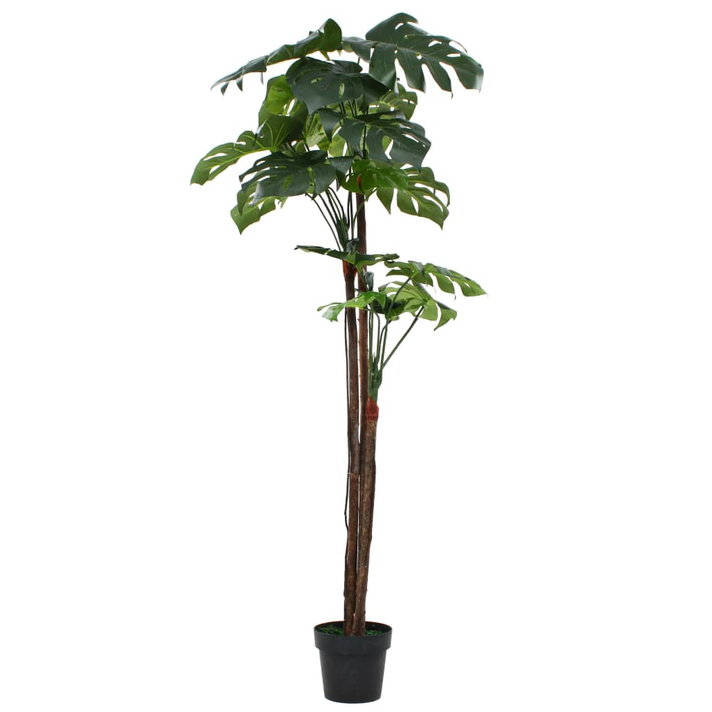 vidaXL Artificial Monstera Plant with Pot 130 cm Green - plants - express.com