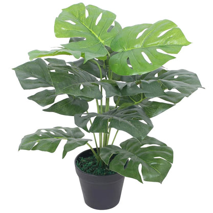 vidaXL Artificial Monstera Plant with Pot 130 cm Green - plants - express.com