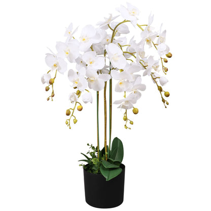 vidaXL Artificial Orchid Plant with Pot 30 cm White - plants - express.com