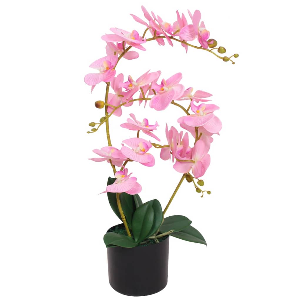 vidaXL Artificial Orchid Plant with Pot 30 cm White - plants - express.com