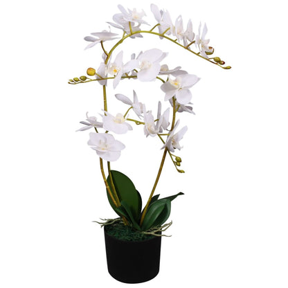 vidaXL Artificial Orchid Plant with Pot 30 cm White - plants - express.com