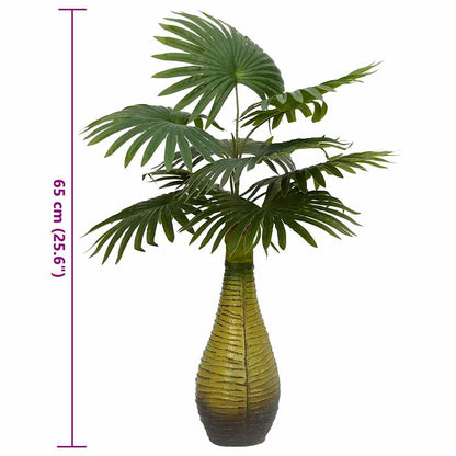 vidaXL Artificial Palm Plant 9 Leaves 65 cm Green - plants - express.com