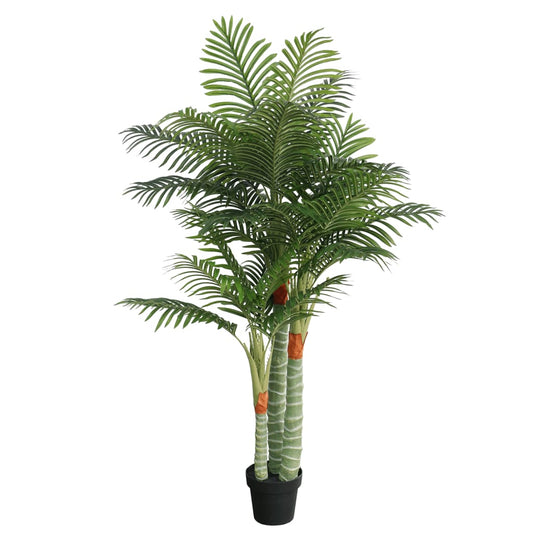 vidaXL Artificial Palm Tree with 3 Trunks Green 85 cm PP - plants - express.com