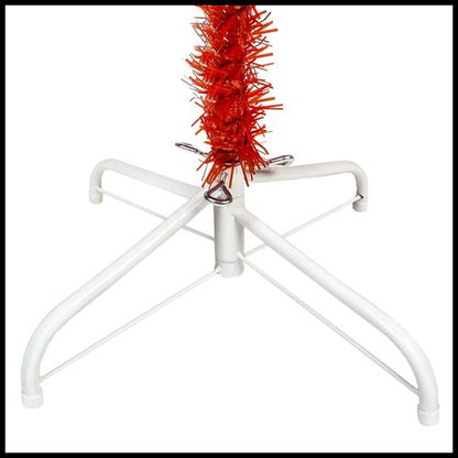vidaXL Elegant Slim White Christmas Tree - 120 cm of Holiday Charm - plants - express.com