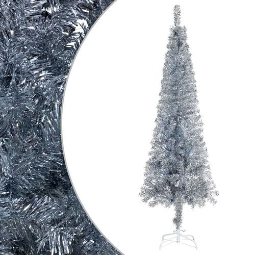 vidaXL Elegant Slim White Christmas Tree - 120 cm of Holiday Charm - plants - express.com