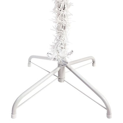 vidaXL Elegant Slim White Christmas Tree - 120 cm of Holiday Charm - plants - express.com