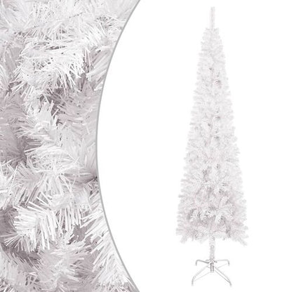 vidaXL Elegant Slim White Christmas Tree - 120 cm of Holiday Charm - plants - express.com