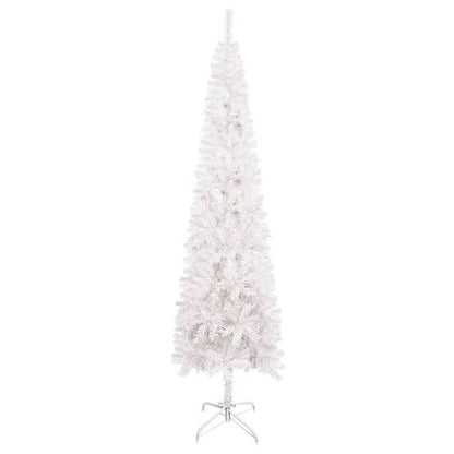 vidaXL Elegant Slim White Christmas Tree - 120 cm of Holiday Charm - plants - express.com