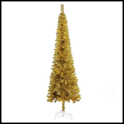 vidaXL Elegant Slim White Christmas Tree - 120 cm of Holiday Charm - plants - express.com