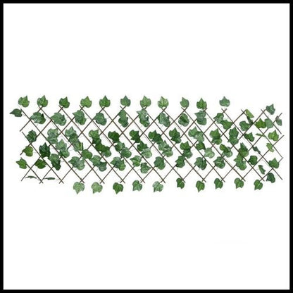 vidaXL Expandable Green Grape Leaf Trellis – PVC & Wood, 180x20 cm - plants - express.com