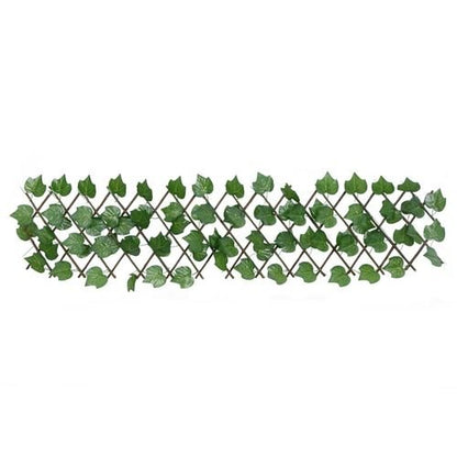vidaXL Expandable Green Grape Leaf Trellis – PVC & Wood, 180x20 cm - plants - express.com