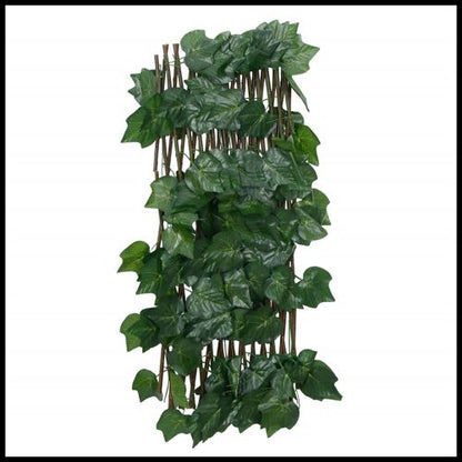 vidaXL Expandable Green Grape Leaf Trellis – PVC & Wood, 180x20 cm - plants - express.com