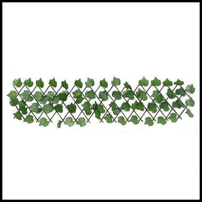 vidaXL Expandable Green Grape Leaf Trellis – PVC & Wood, 180x20 cm - plants - express.com