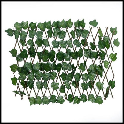 vidaXL Expandable Green Grape Leaf Trellis – PVC & Wood, 180x20 cm - plants - express.com