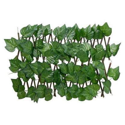 vidaXL Expandable Green Grape Leaf Trellis – PVC & Wood, 180x20 cm - plants - express.com