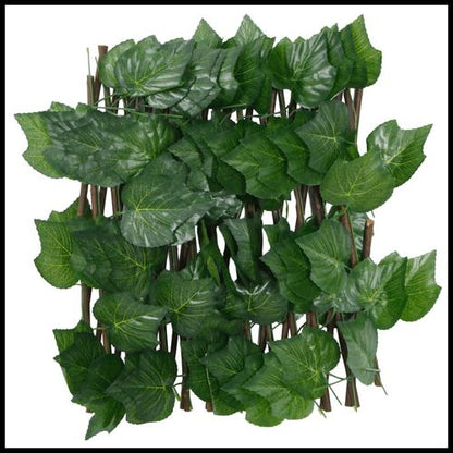 vidaXL Expandable Green Grape Leaf Trellis – PVC & Wood, 180x20 cm - plants - express.com
