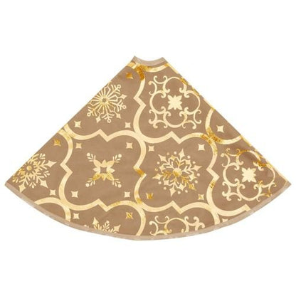 vidaXL Festive Red Christmas Tree Skirt & Sock | Snow Pattern, 90cm - plants - express.com