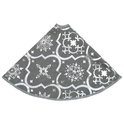 vidaXL Festive Red Christmas Tree Skirt & Sock | Snow Pattern, 90cm - plants - express.com
