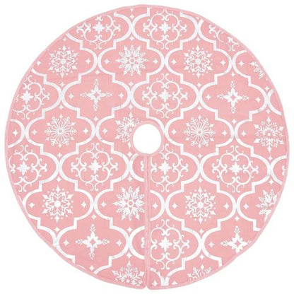 vidaXL Festive Red Christmas Tree Skirt & Sock | Snow Pattern, 90cm - plants - express.com