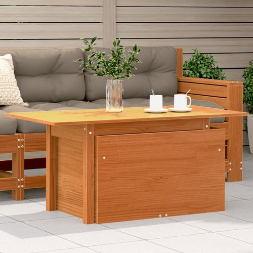 vidaXL Wax Brown Solid Pine Garden Table - 100x50x75 cm, Classic Charm - plants - express.com