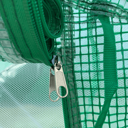 Walk - in Garden Greenhouse Zippered Roll Up Door & 6 Windows, 3.5 x 3 x 2m, Green - plants - express.com