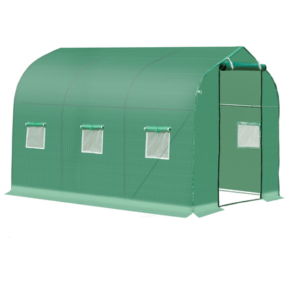 Walk - In Garden Polytunnel Greenhouse with Round Gable - Top Window - plants - express.com