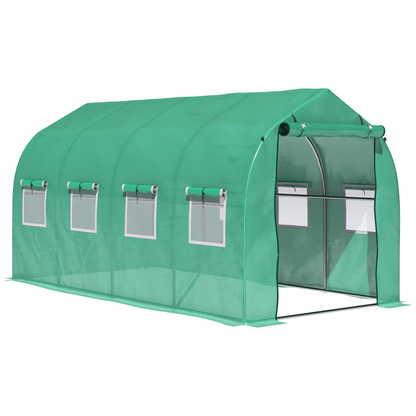 Walk - In Garden Polytunnel Greenhouse with Round Gable - Top Window - plants - express.com