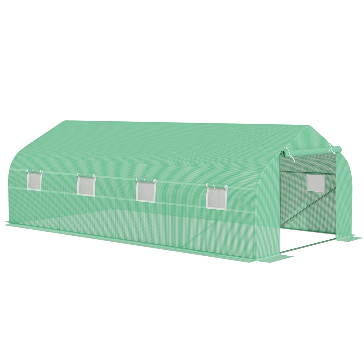 Walk - In Garden Polytunnel Greenhouse with Round Gable - Top Window - plants - express.com