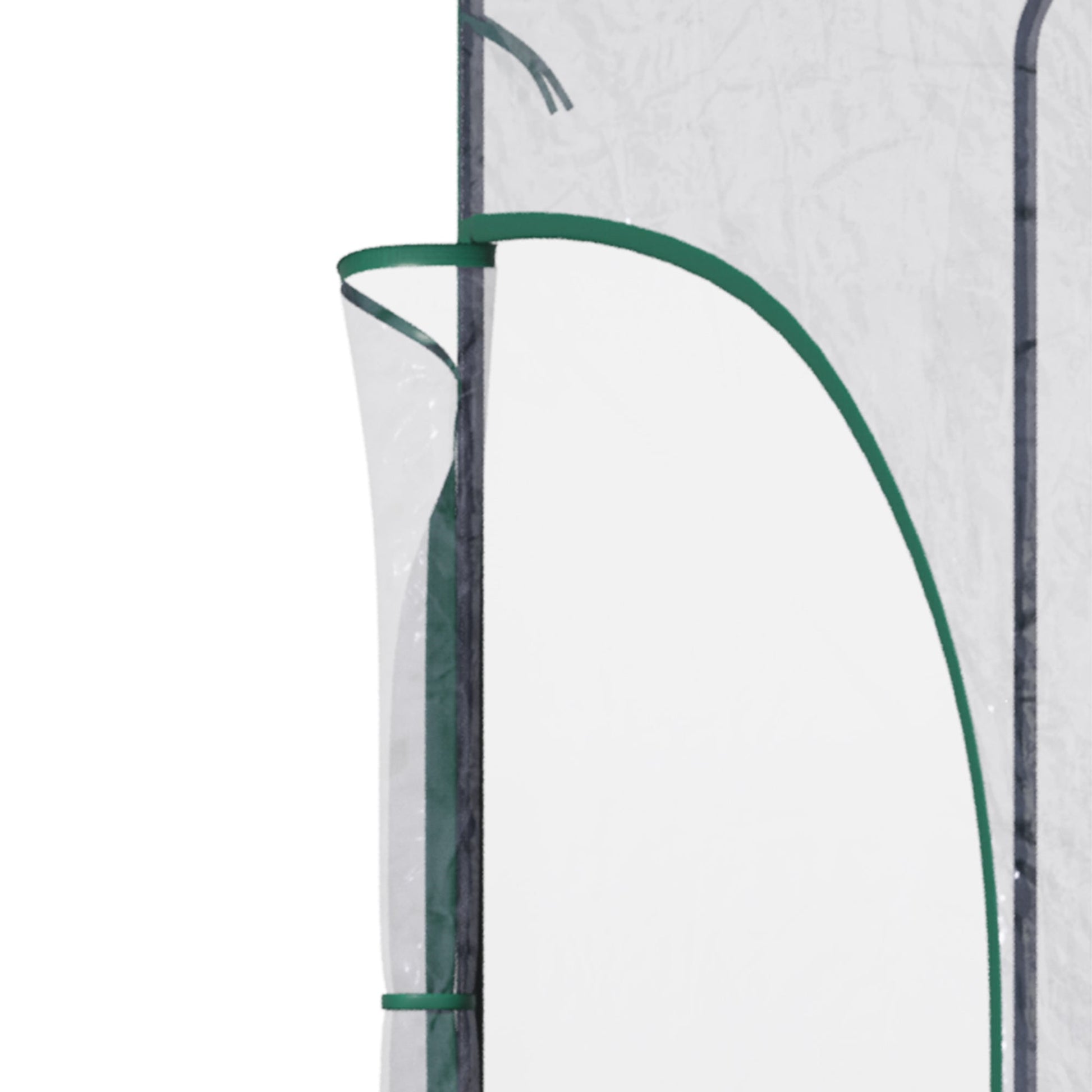 Walk - In Lean - To Tunnel Greenhouse – Wall - Mounted with PVC Cover & Roll - Up Door - plants - express.com