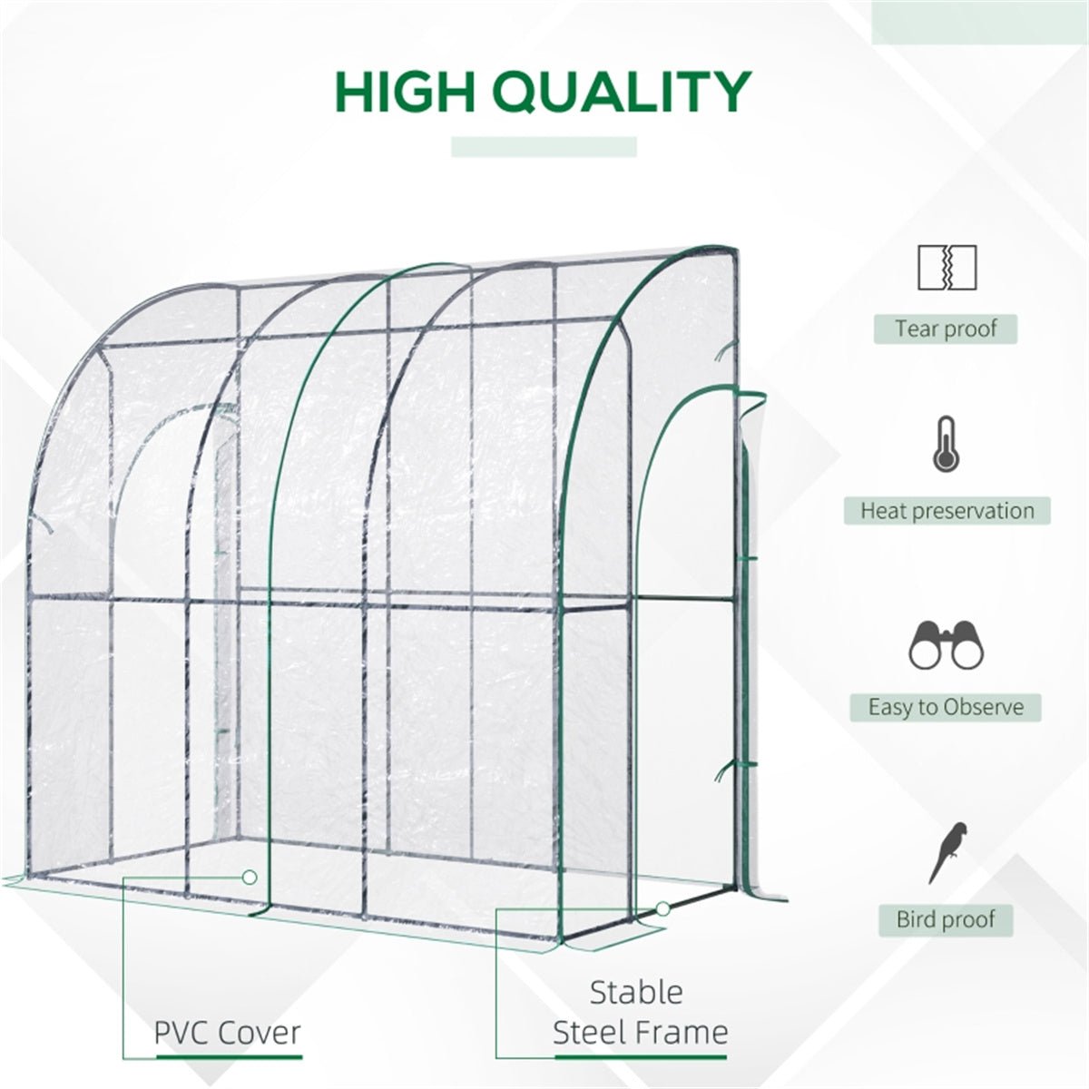 Walk - In Lean to Wall Tunnel Greenhouse - plants - express.com