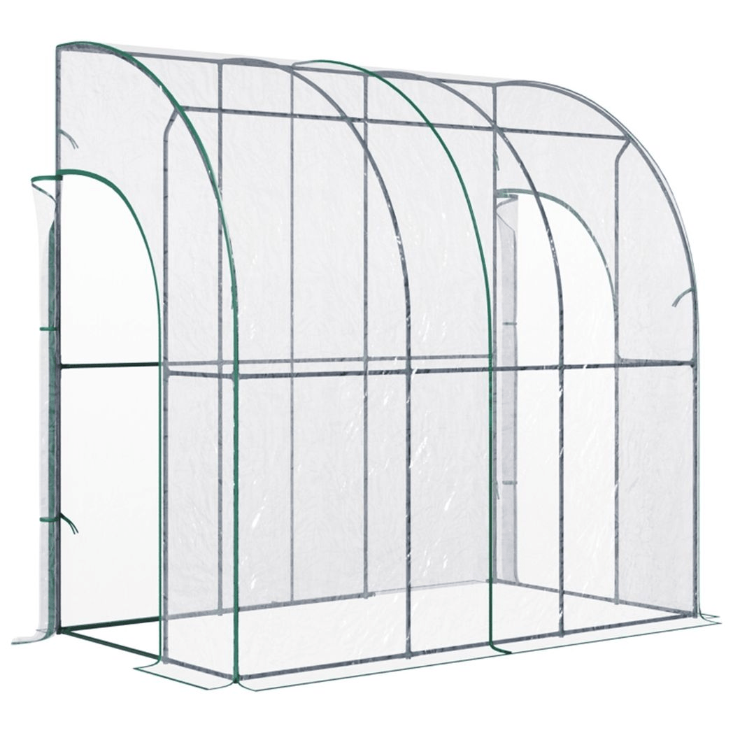 Walk - In Lean to Wall Tunnel Greenhouse - plants - express.com