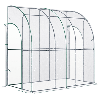 Walk - In Lean to Wall Tunnel Greenhouse - plants - express.com