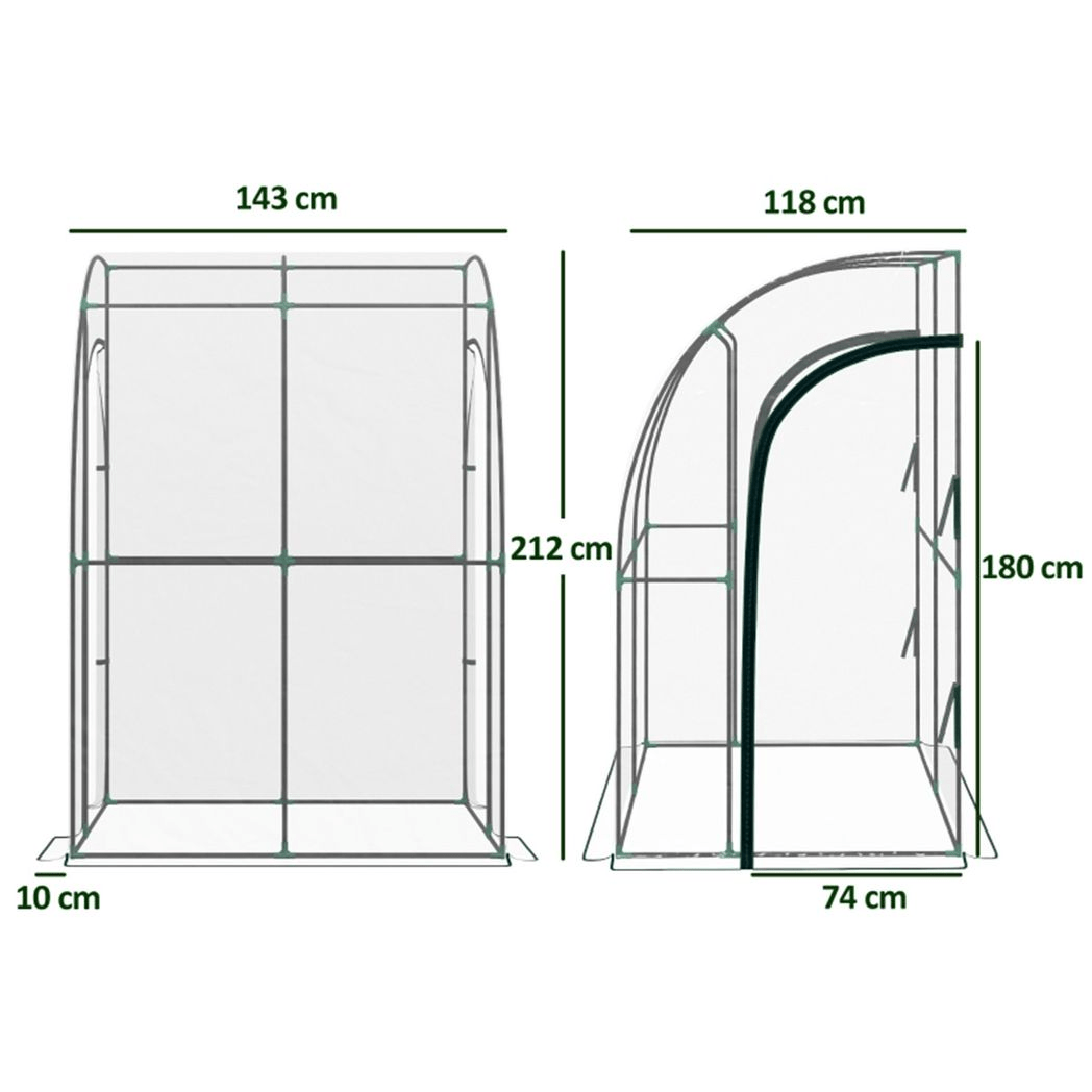 Walk - In Lean to Wall Tunnel Greenhouse - plants - express.com