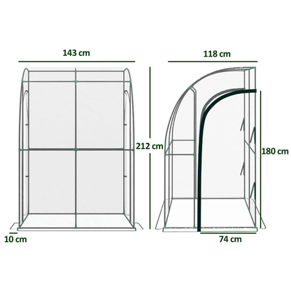 Walk - In Lean to Wall Tunnel Greenhouse - plants - express.com