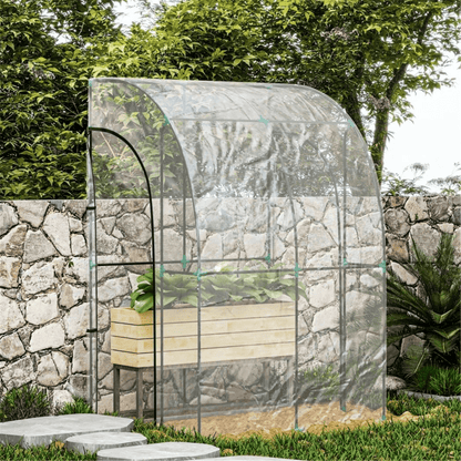 Walk - In Lean to Wall Tunnel Greenhouse - plants - express.com