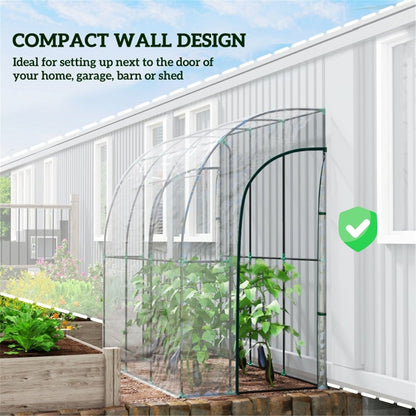 Walk - In Lean to Wall Tunnel Greenhouse - plants - express.com