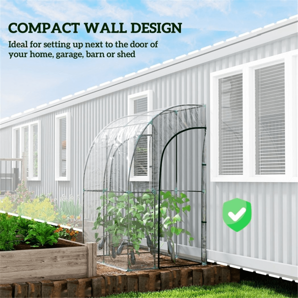 Walk - In Lean to Wall Tunnel Greenhouse - plants - express.com