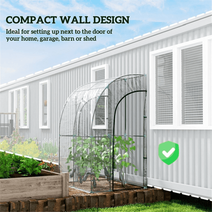 Walk - In Lean to Wall Tunnel Greenhouse - plants - express.com