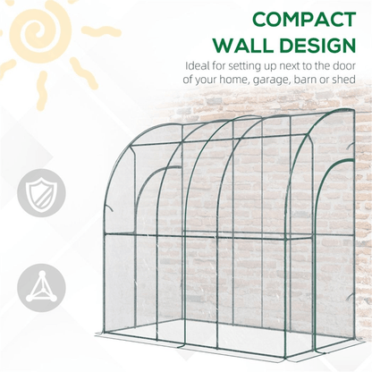 Walk - In Lean to Wall Tunnel Greenhouse - plants - express.com