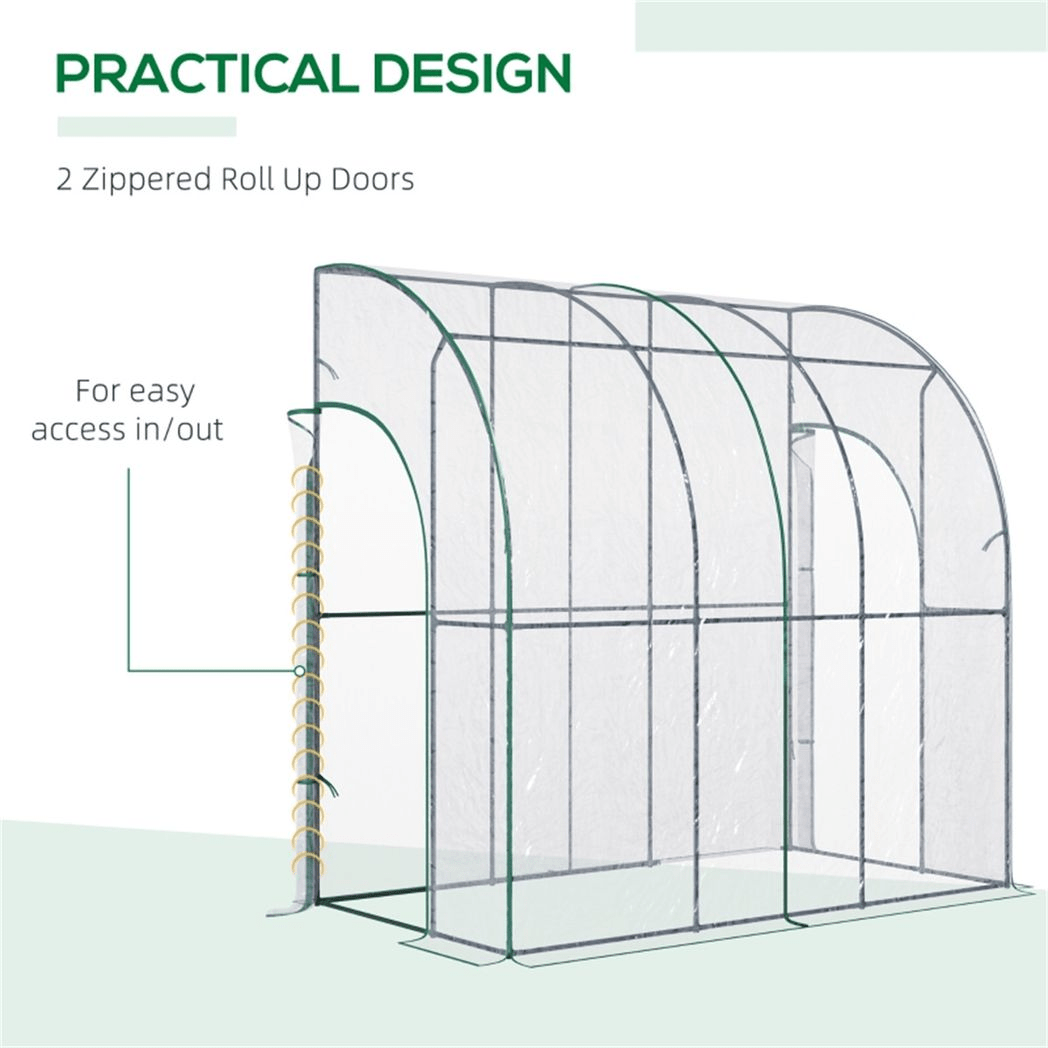 Walk - In Lean to Wall Tunnel Greenhouse - plants - express.com