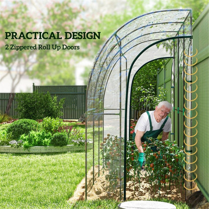 Walk - In Lean to Wall Tunnel Greenhouse - plants - express.com