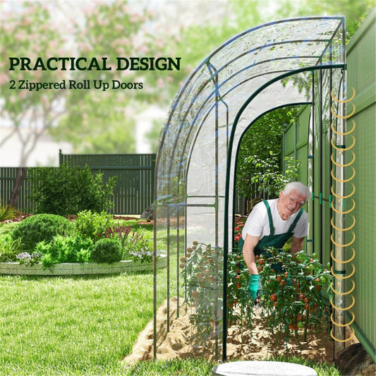 Walk - In Lean to Wall Tunnel Greenhouse - plants - express.com